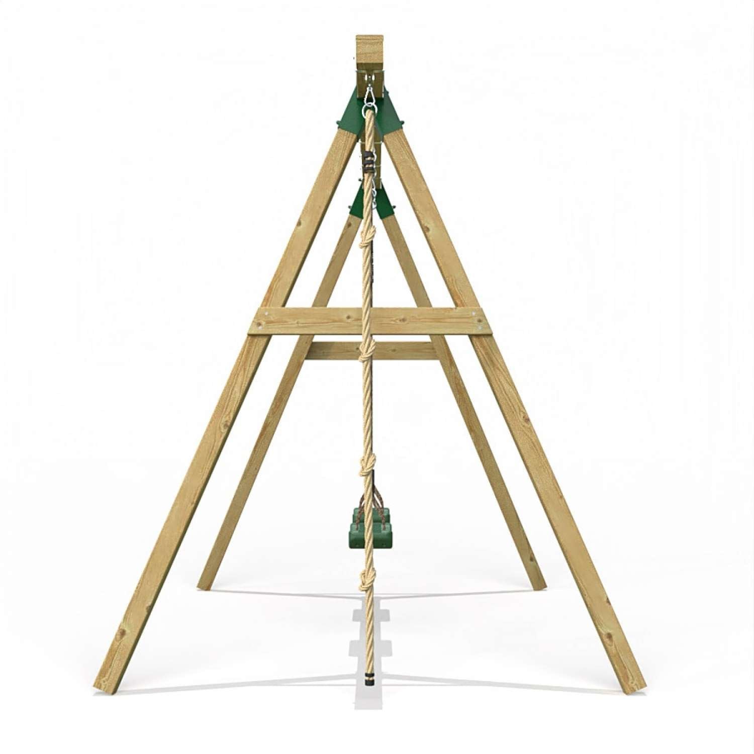 Little Rascals Double Swing Set with 2 Swing Seats & Climbing Rope