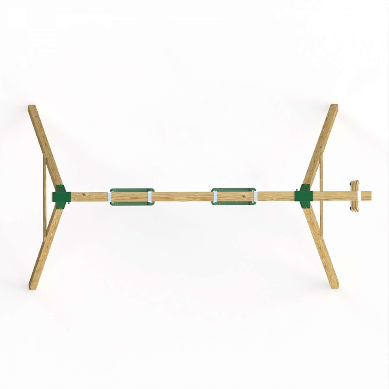 Little Rascals Double Swing Set with 2 Swing Seats & Rope Ladder