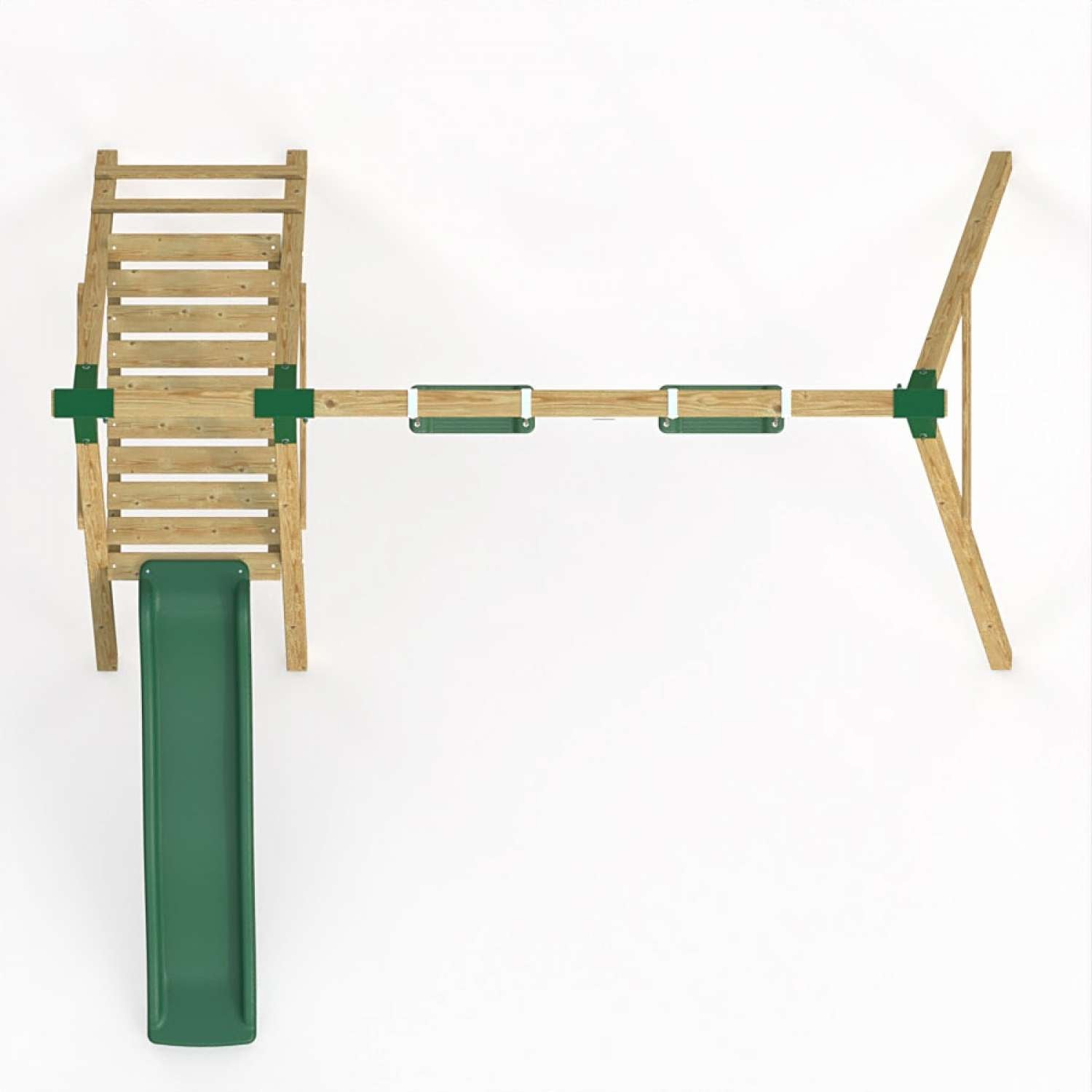 Little Rascals Double Swing Set with Slide & 2 Swing Seats