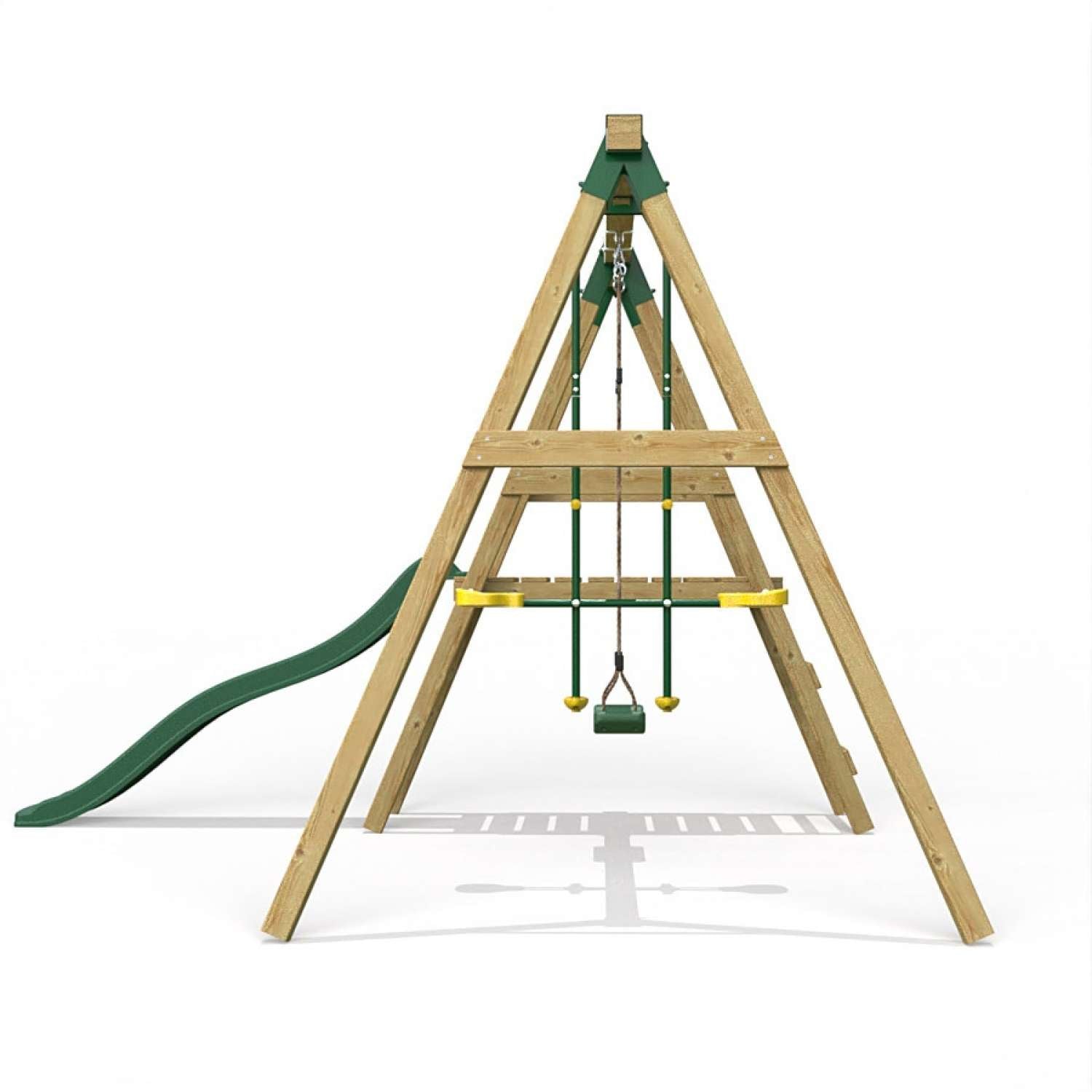 Little Rascals Double Swing Set with Slide, Swing Seat & Glider