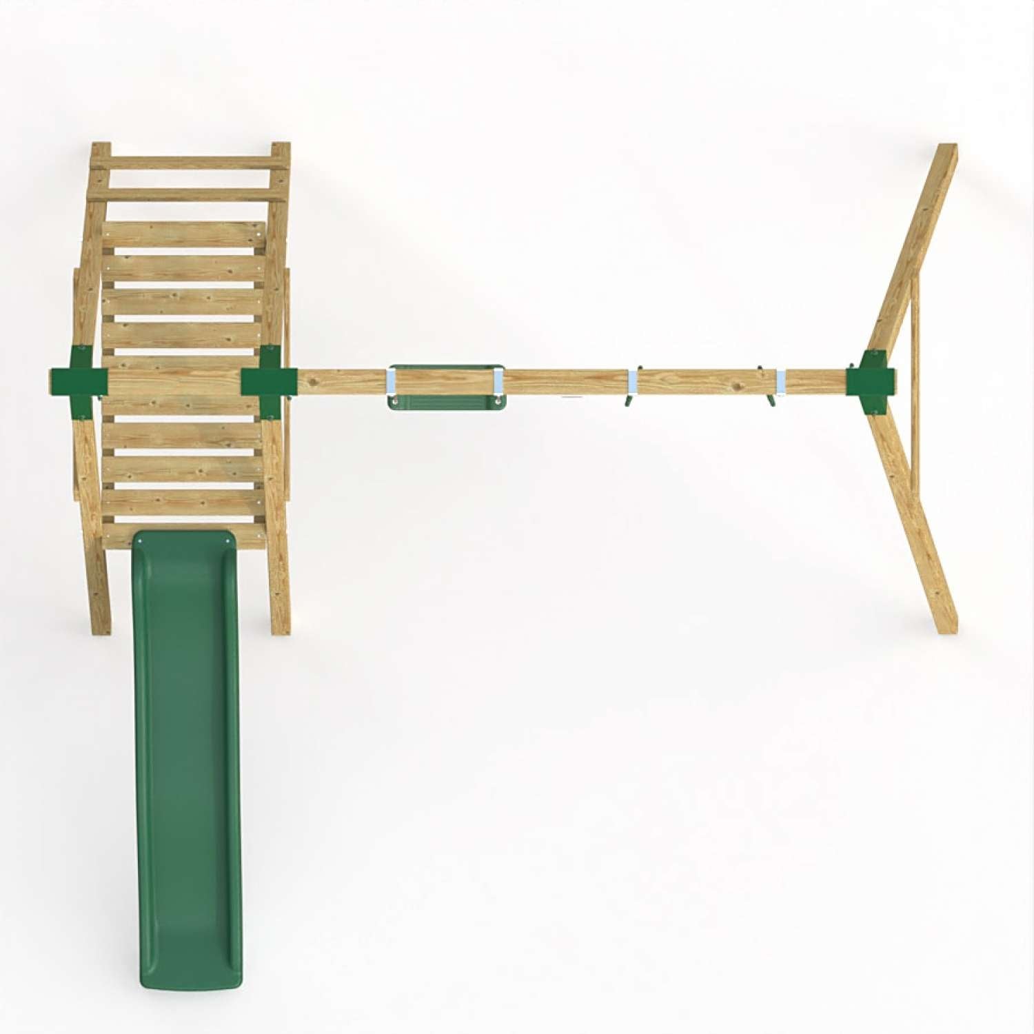 Little Rascals Double Swing Set with Slide, Swing Seat & Trapeze Bar