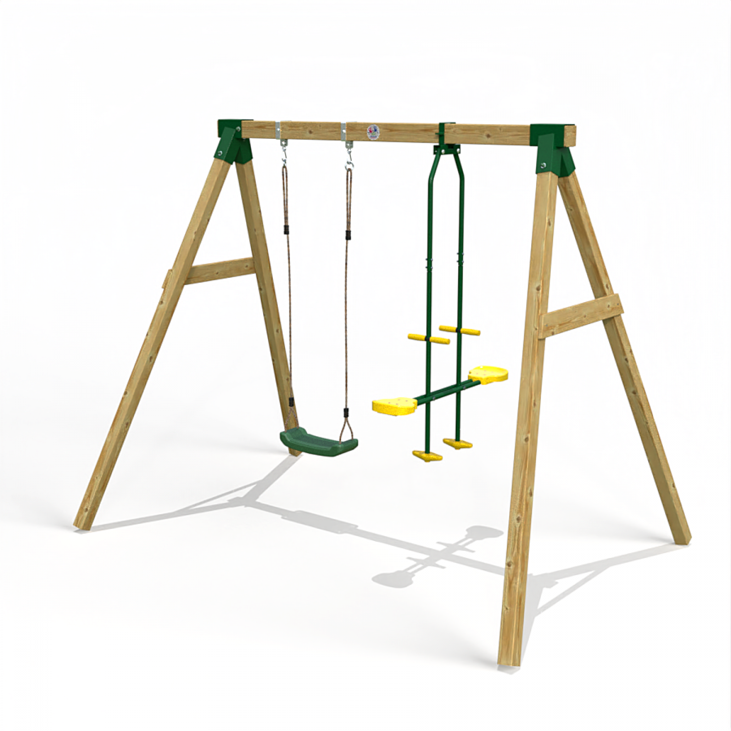 Little Rascals Double Swing Set with Swing Seat & Glider