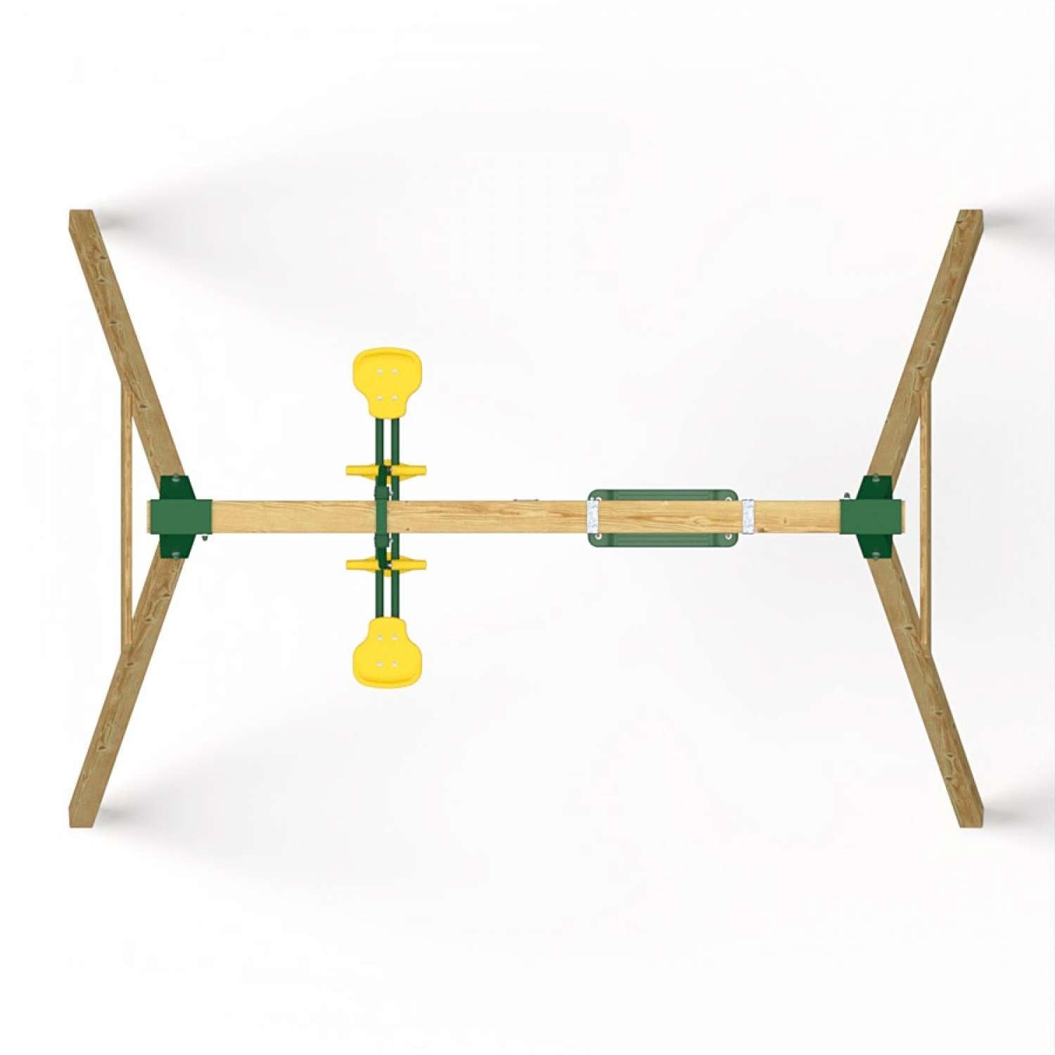 Little Rascals Double Swing Set with Swing Seat & Glider