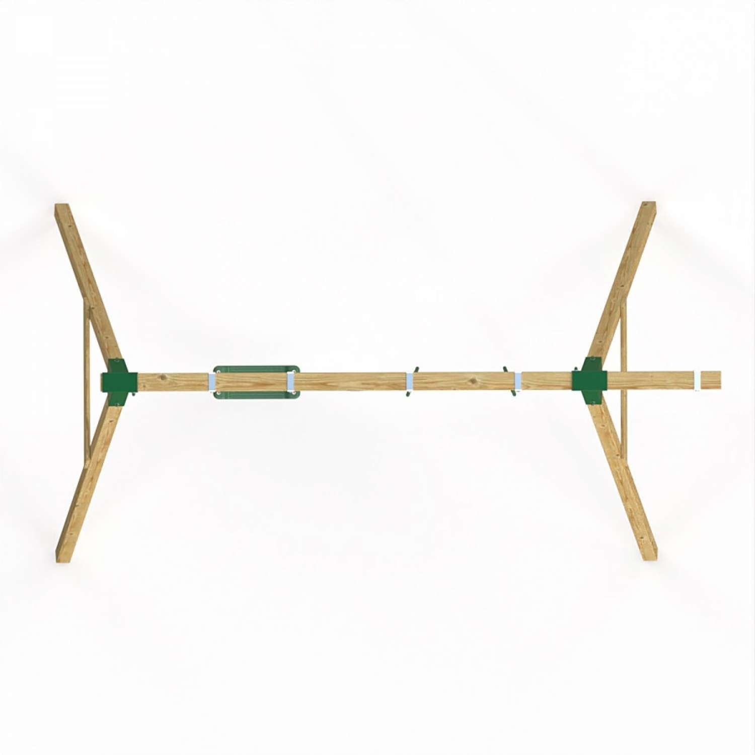 Little Rascals Double Swing Set with Swing Seat, Trapeze Bar & Climbing Rope