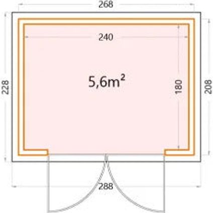 Telluria Eleganto 2721 Heavy Duty Metal Shed (9x7)