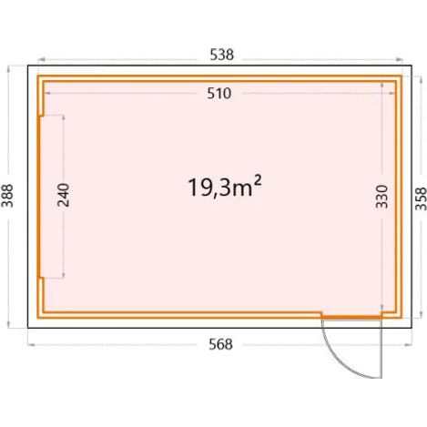 Telluria Eleganto 3654 Metal Garage (12x18)