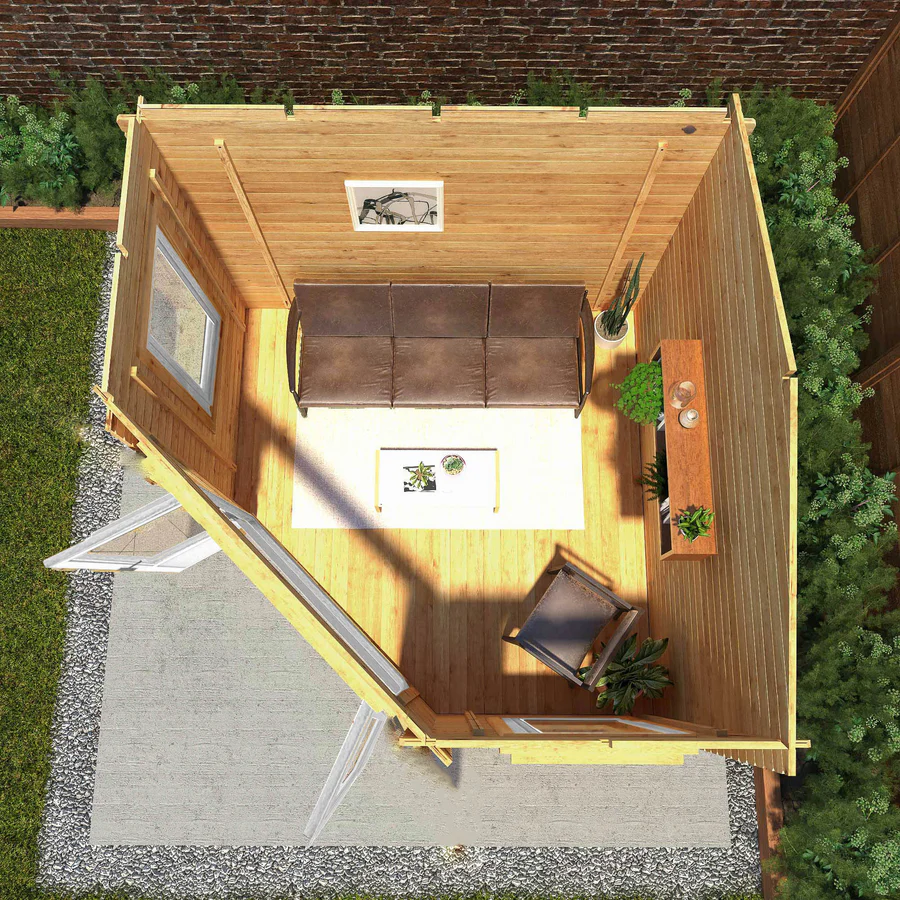 Mercia 44mm Corner Cabin (10x10) (3m x 3m) (SI-006-041-0021 EAN 5029442019222)