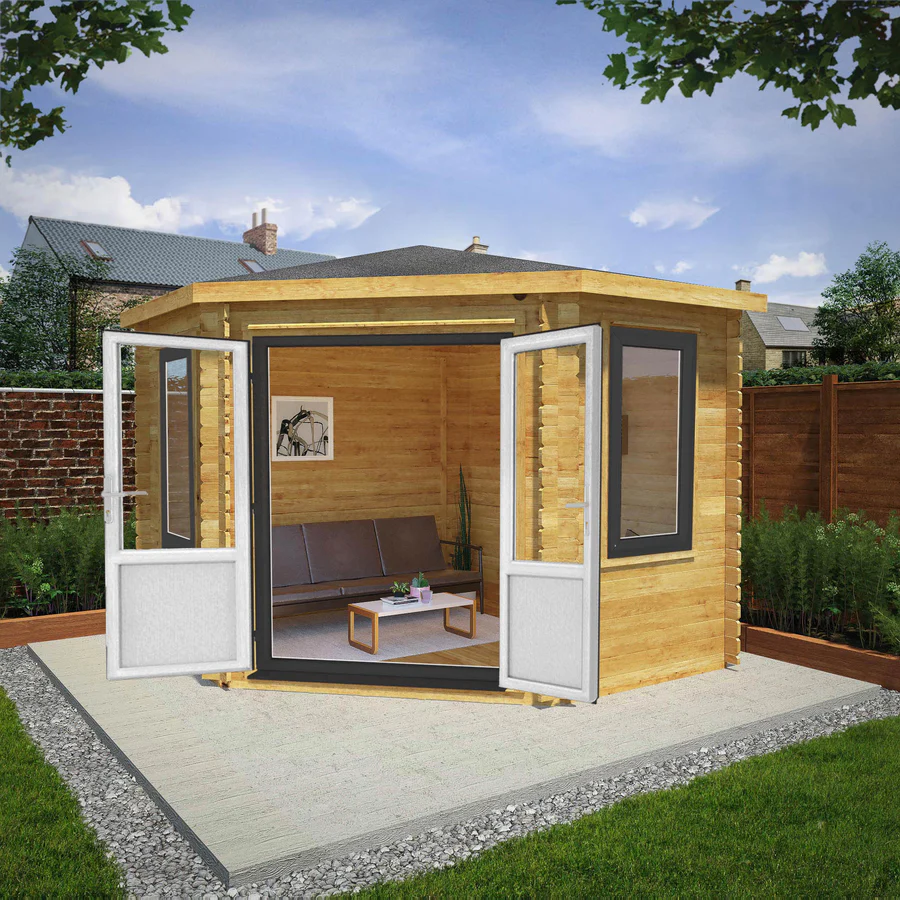 Mercia 44mm Corner Cabin (10x10) (3m x 3m) (SI-006-040-0021 EAN 5029442019246)