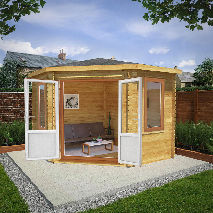 Mercia 44mm Corner Cabin (10x10) (3m x 3m) (SI-006-042-0021 EAN 5029442019239)