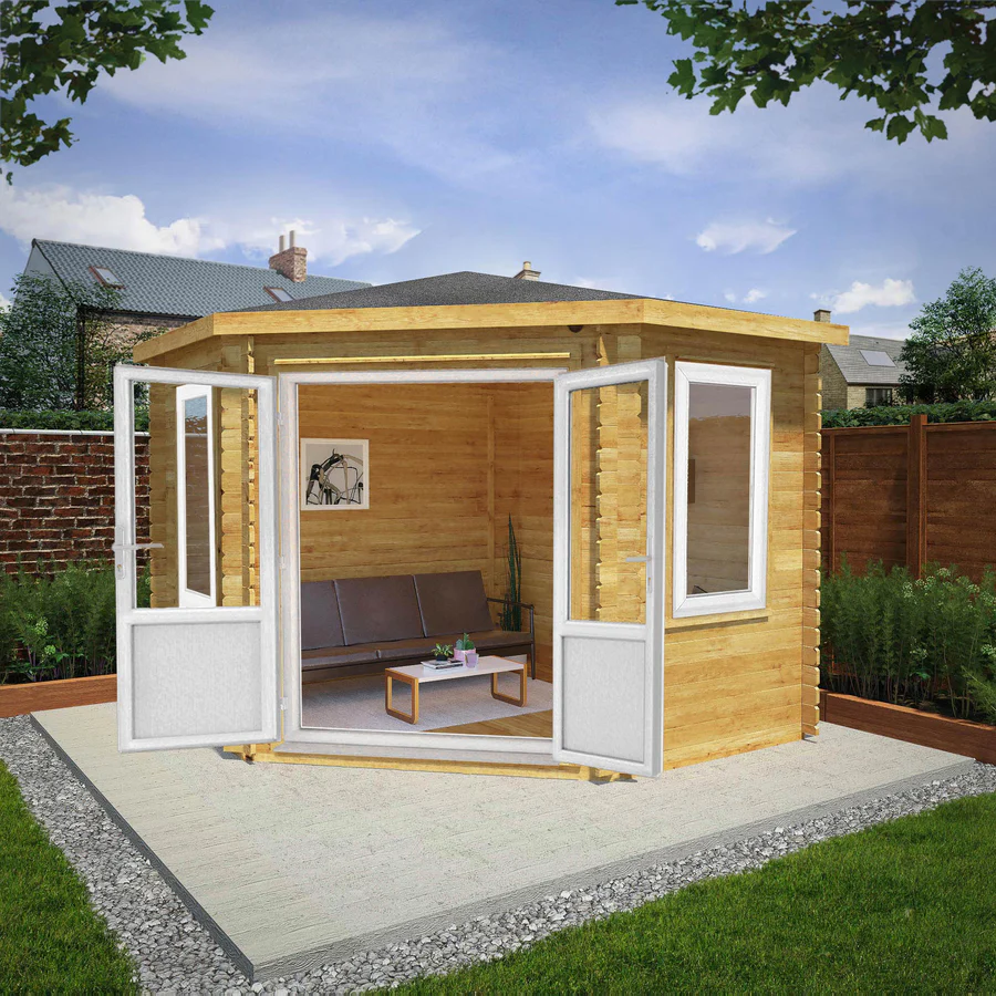 Mercia 44mm Corner Cabin (10x10) (3m x 3m) (SI-006-041-0021 EAN 5029442019222)