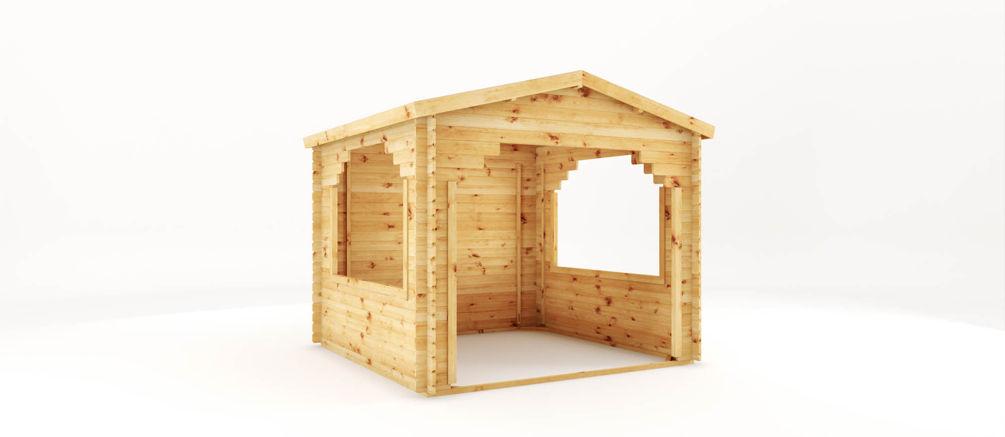 Mercia Log Cabin Gazebo 28mm (3x3) (SI-006-002-0064 - EAN 5029442013893)