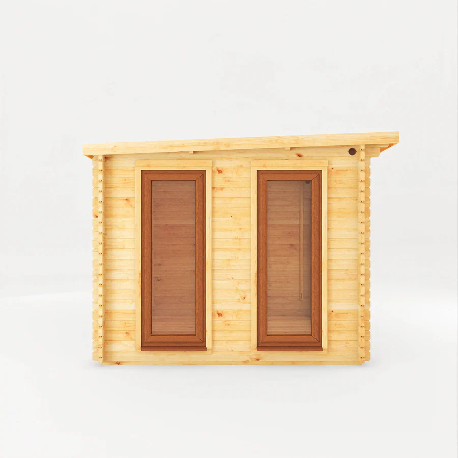 Mercia 44mm Studio Pent Log Cabin With Side Shed (13x10) (4.1m x 3m) (SI-006-042-0003 EAN 5029442018898)