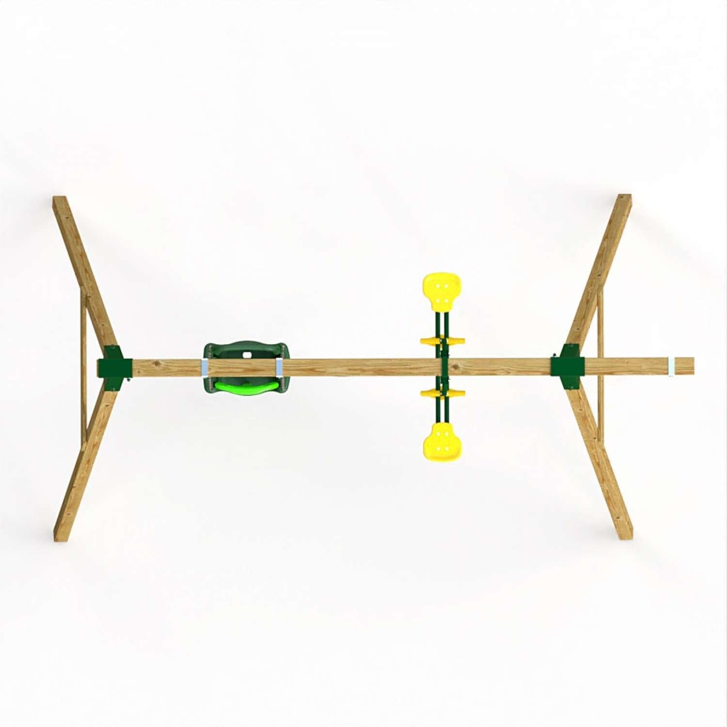 Little Rascals Double Swing Set with 3 in 1 Baby Seat, Glider & Climbing Rope