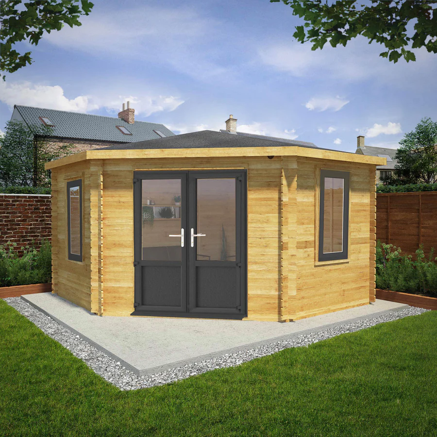 Mercia 44mm Corner Cabin (13x13) (4m x 4m) (SI-006-040-0022 EAN 5029442019277)