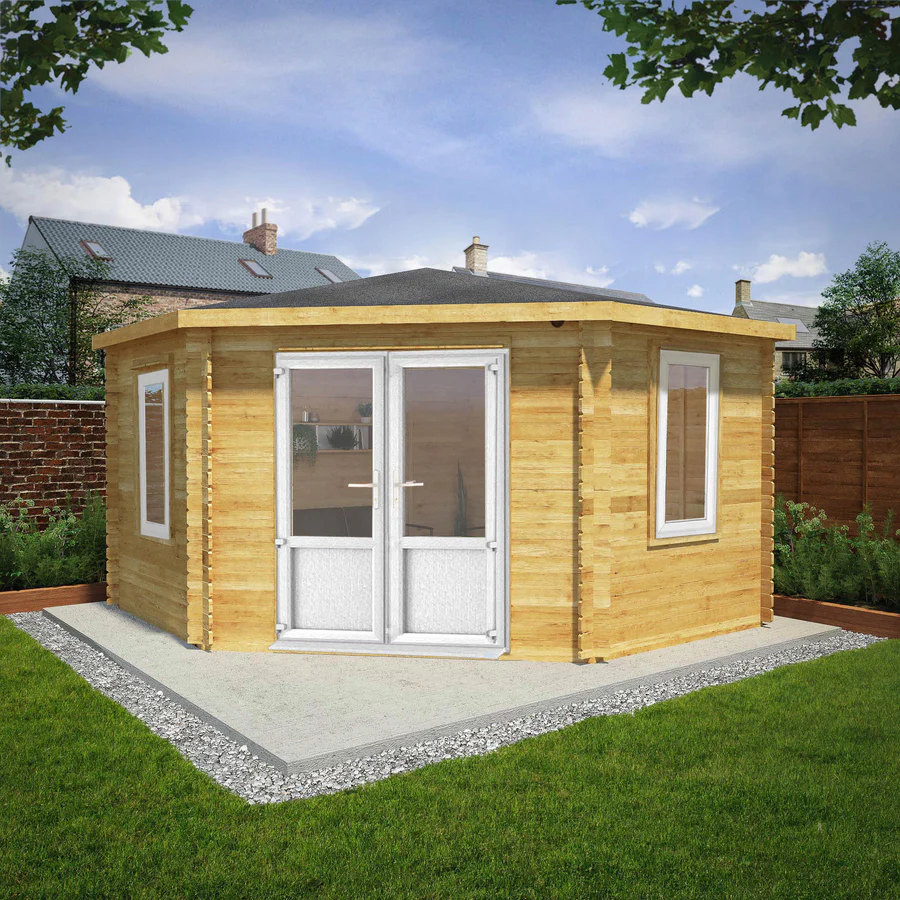 Mercia 44mm Corner Cabin (13x13) (4m x 4m) (SI-006-041-0022 EAN 5029442019253)