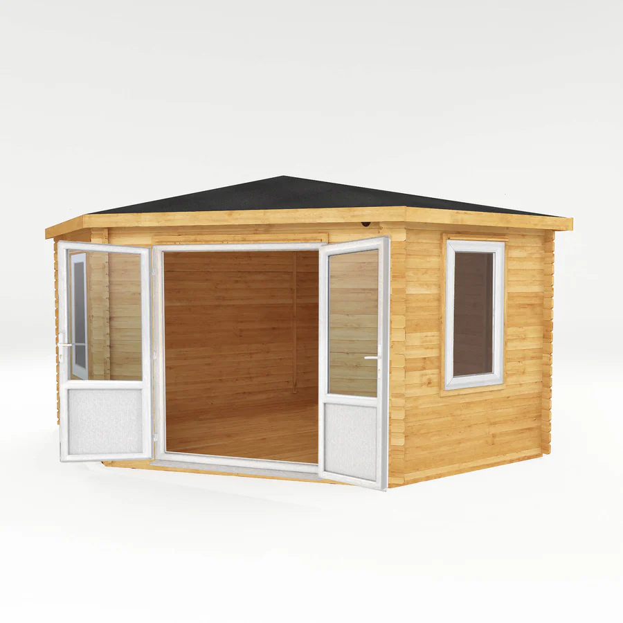 Mercia 44mm Corner Cabin (13x13) (4m x 4m) (SI-006-041-0022 EAN 5029442019253)