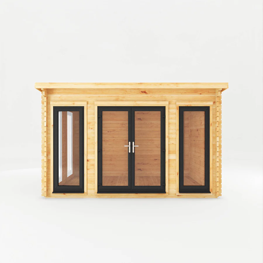 Mercia 44mm Studio Pent Log Cabin (13x10) (4m x 3m) (SI-006-040-0002 EAN 5029442018867)