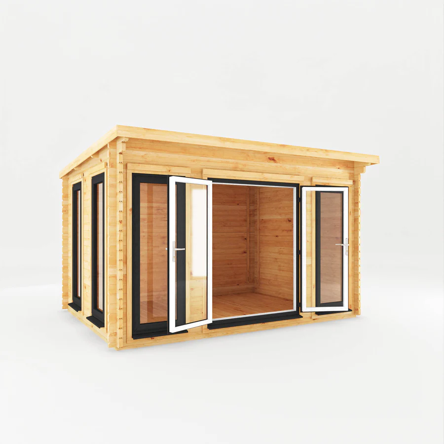 Mercia 44mm Studio Pent Log Cabin (13x10) (4m x 3m) (SI-006-040-0002 EAN 5029442018867)