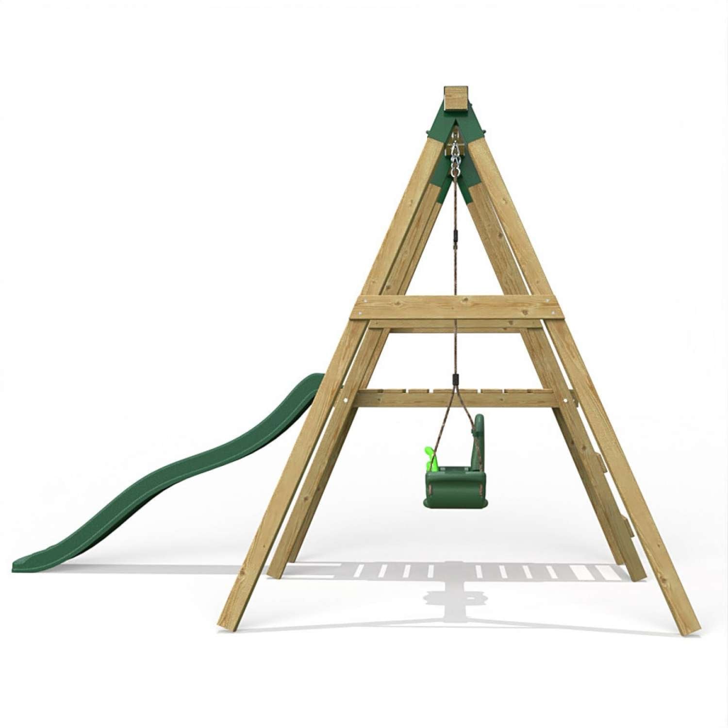 Little Rascals Single Swing Set with Slide & 3 in 1 Baby Seat