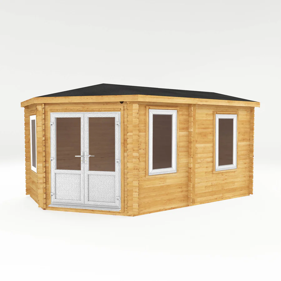 Mercia 44mm Corner Lodge Log Cabin (16x10) (5m x 3m) (SI-006-041-0023 EAN 5029442019314)