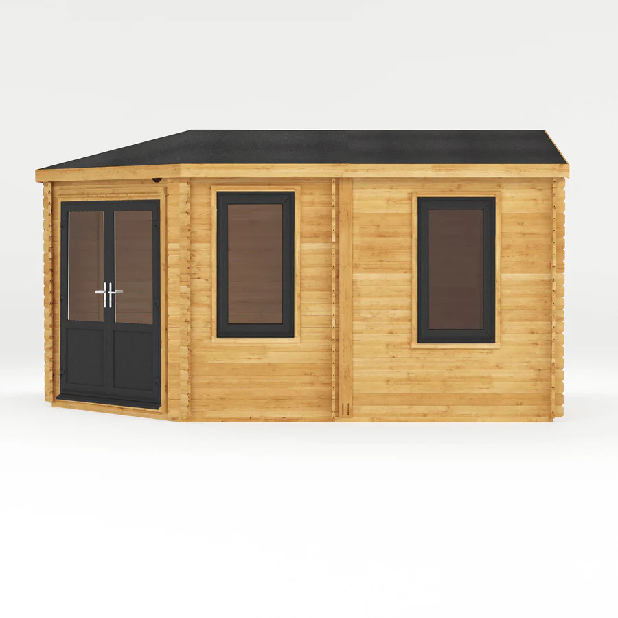Mercia 44mm Corner Lodge Log Cabin (16x10) (5m x 3m) (SI-006-040-0023 EAN 5029442019338)