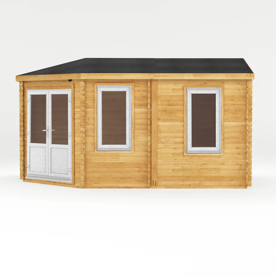 Mercia 44mm Corner Lodge Log Cabin (16x10) (5m x 3m) (SI-006-041-0023 EAN 5029442019314)