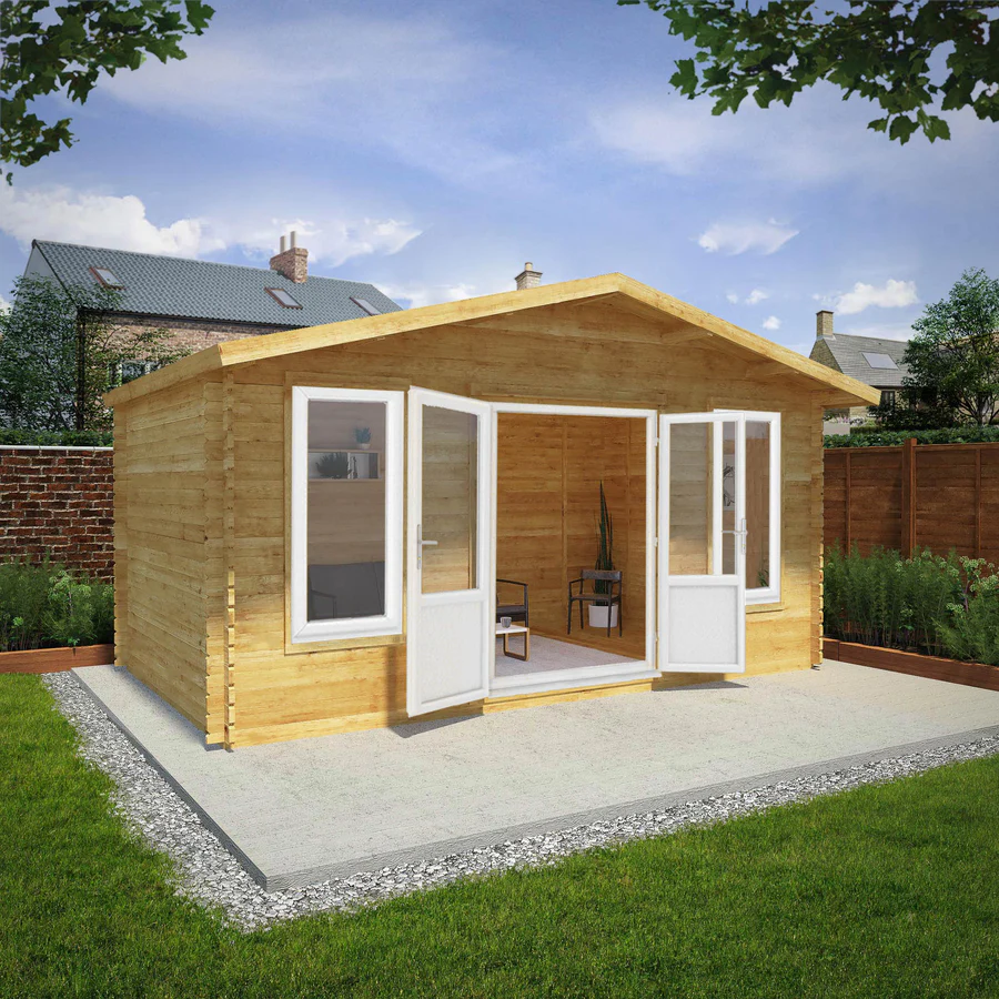 Mercia 44mm Retreat Log Cabin (16x10) (5m x 3m) (SI-006-041-0020 EAN 5029442019192)