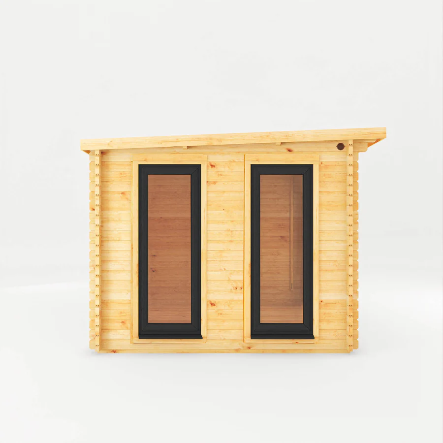 Mercia 44mm Studio Pent Log Cabin With Slatted Area (23x10) (7m x 3m) (SI-006-040-0008 EAN 5029442019062)