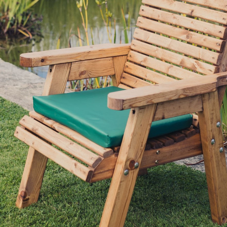 Churnet Valley Waterproof Single Seat Cushion in Green (Seats 1) G1C