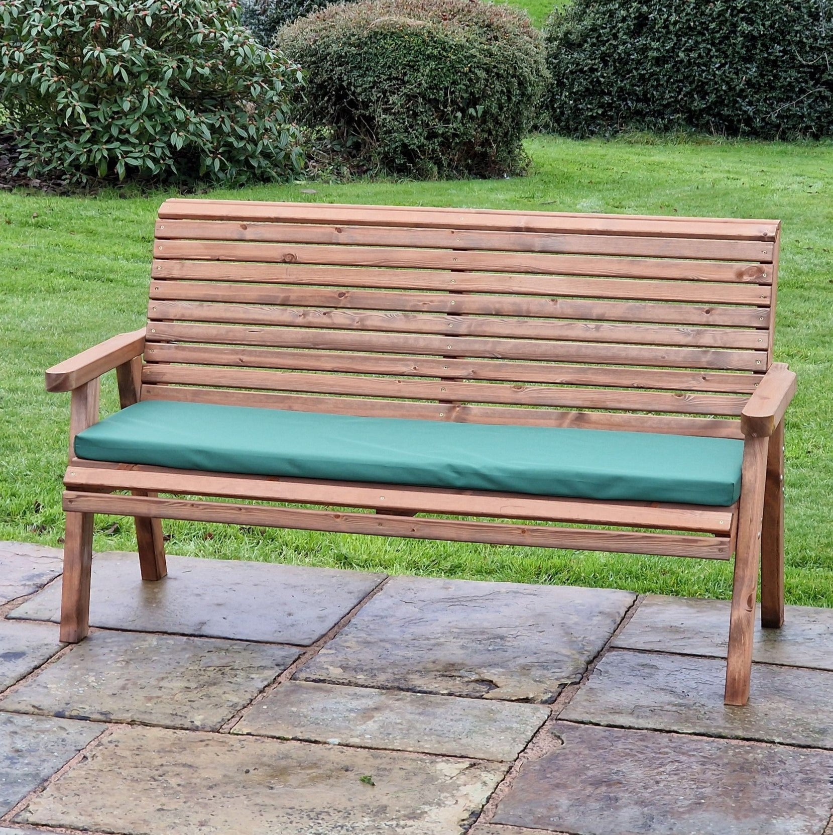 Churnet Valley Waterproof Triple Seat Cushion in Green (Seats 3) G3C