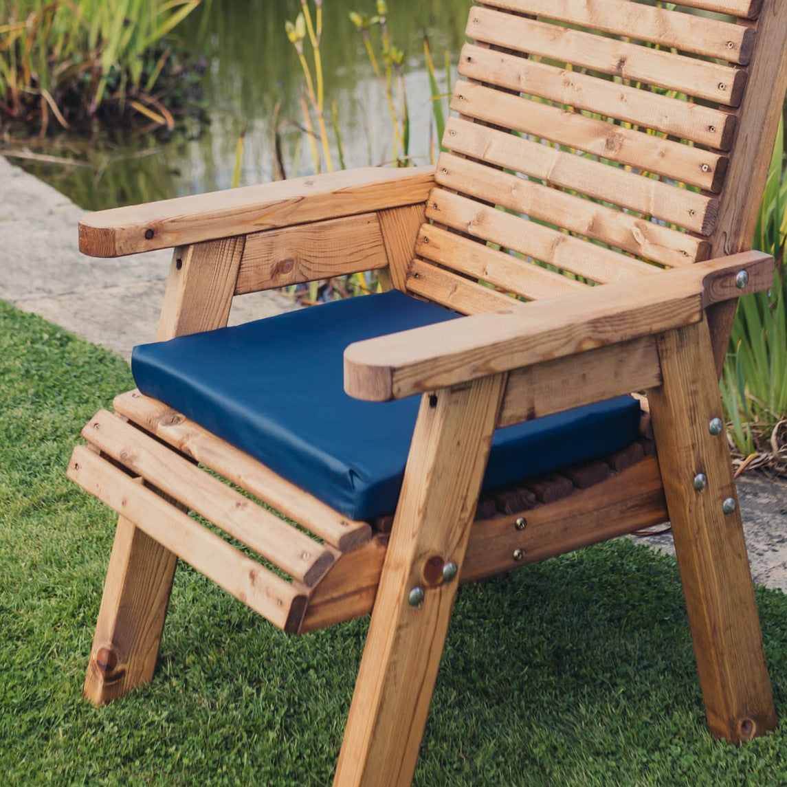 Churnet Valley Waterproof Single Seat Cushion in Navy (Seats 1) N1C