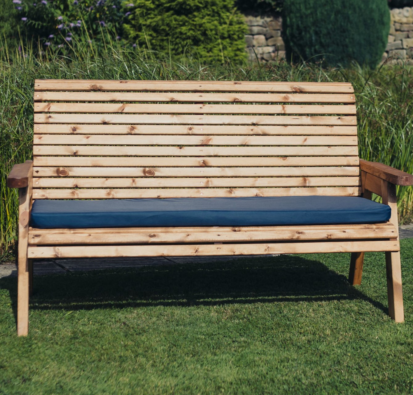 Churnet Valley Waterproof Triple Seat Cushion in Navy (Seats 3) N3C