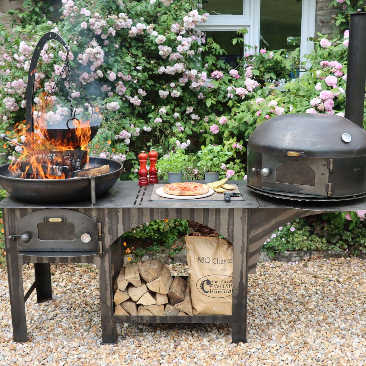 Firepits UK Complete Outdoor Kitchen with Dome Oven MKCOMPLDMVN