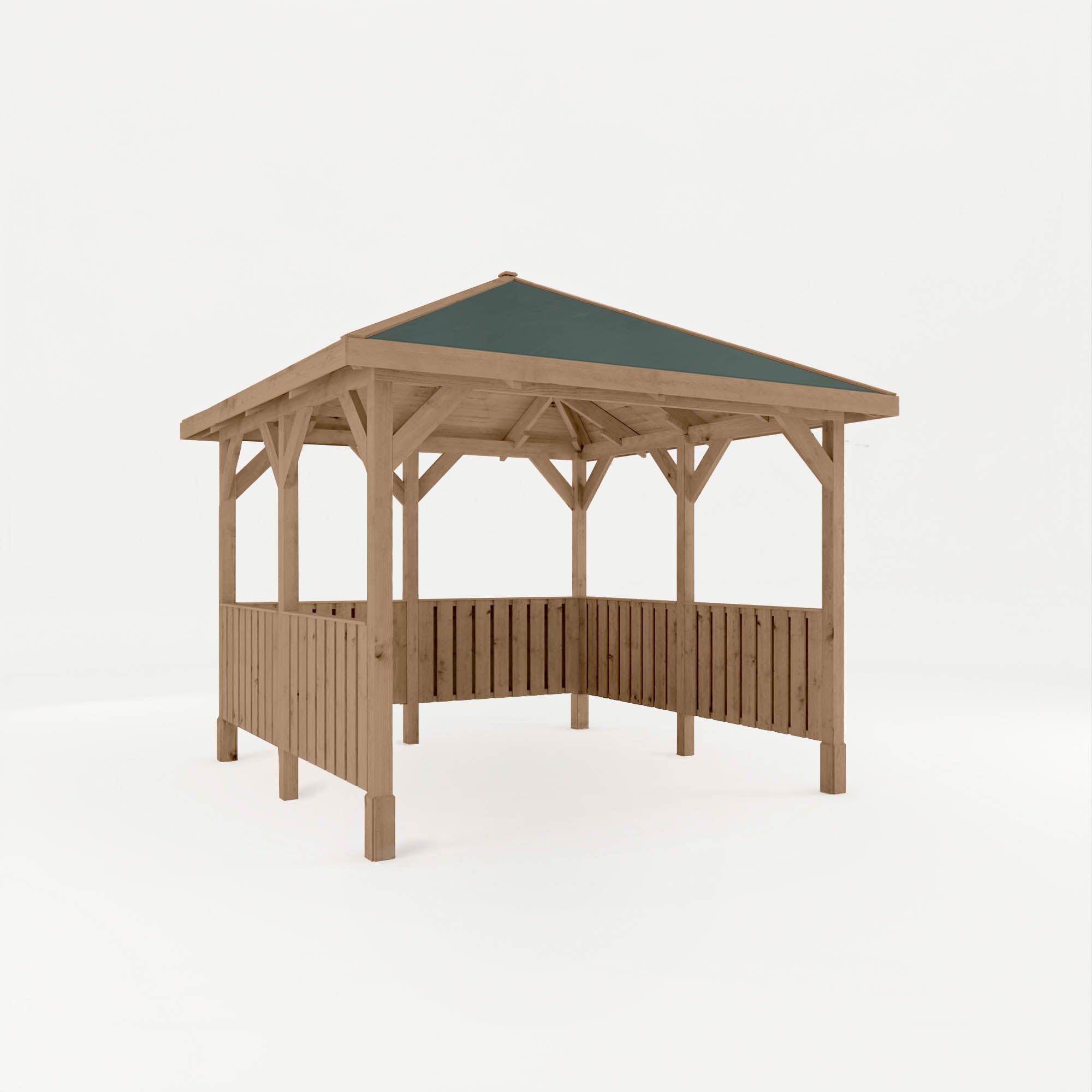 Mercia Thorpe Gazebo With Vertical Rails (3m x 3m) (SI-012-002-0011 - EAN 5029442020020)