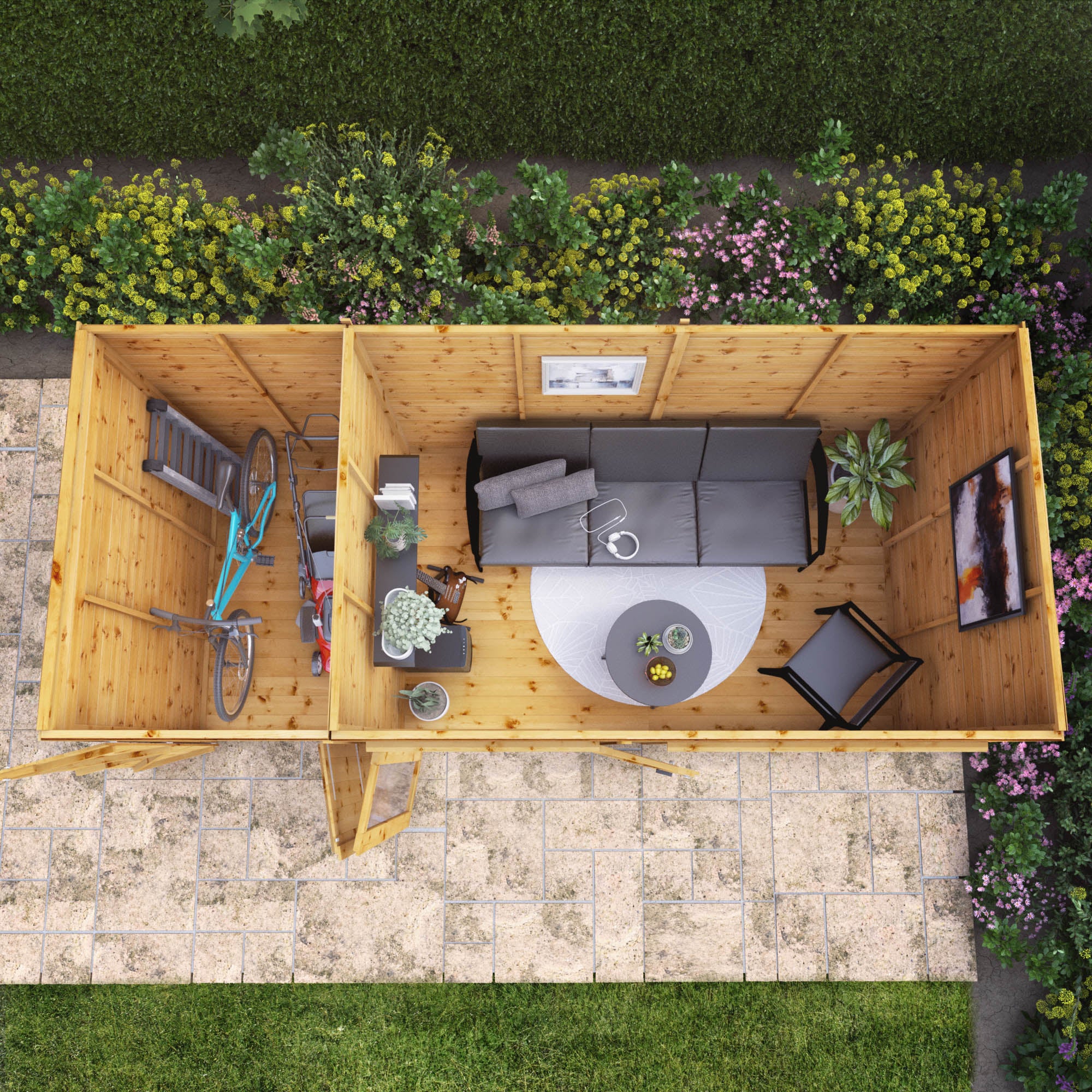 Mercia Maine Summerhouse with Side Shed (14x6) (SI-003-001-0088 - EAN 5029442008721)