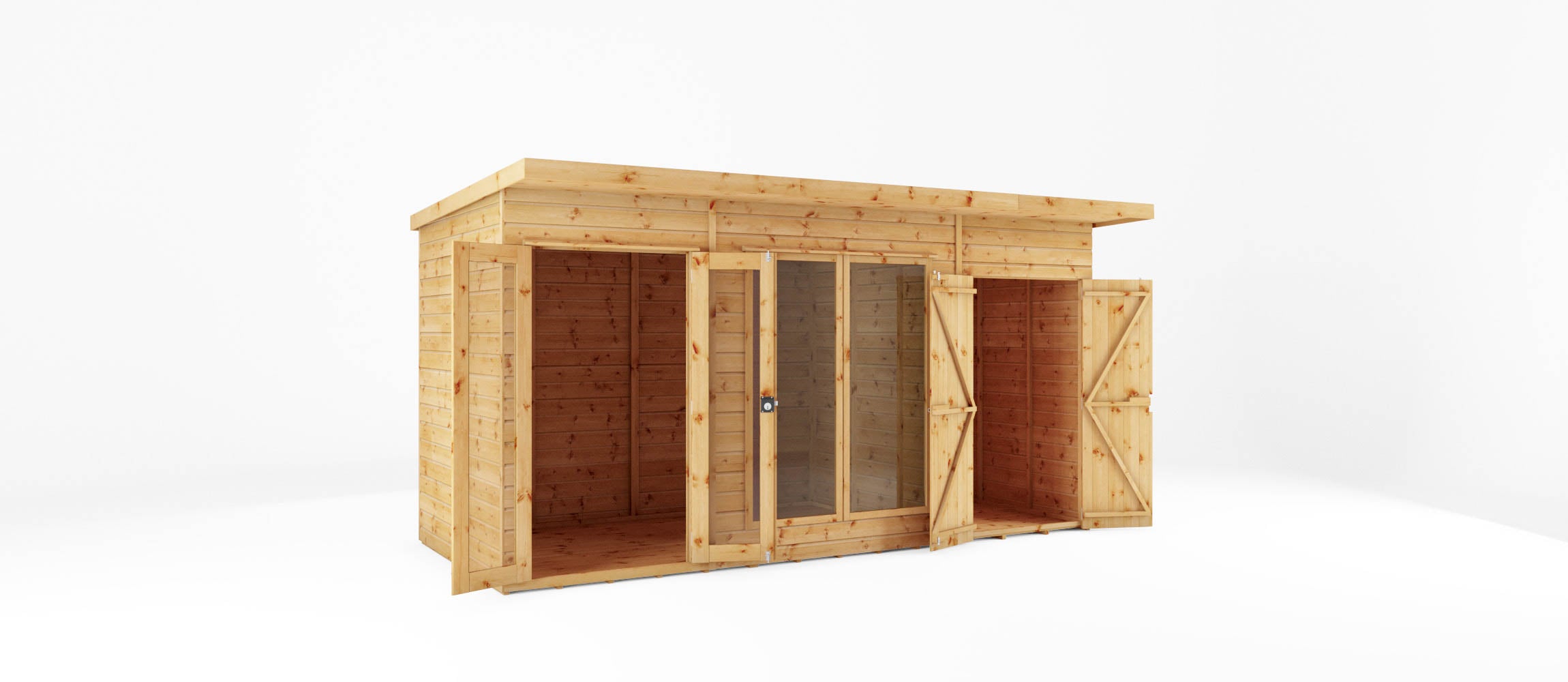 Mercia Maine Summerhouse with Side Shed (14x6) (SI-003-001-0088 - EAN 5029442008721)