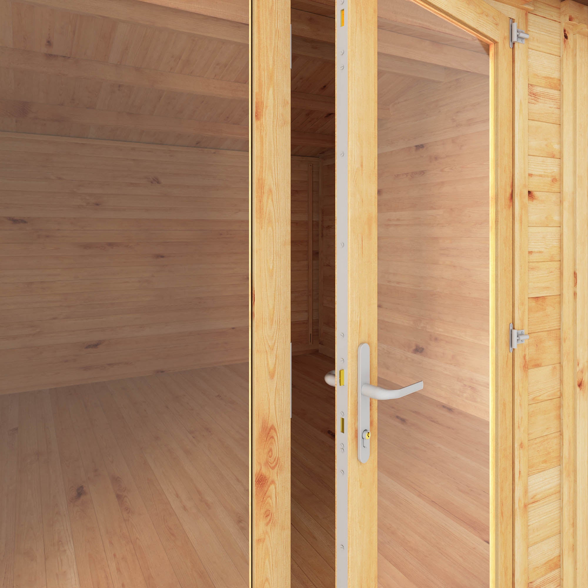 Mercia 28mm Home Office Studio With Side Shed (20x13) (6.1m x 4m) (SI-006-002-0082 EAN 5029442019734)