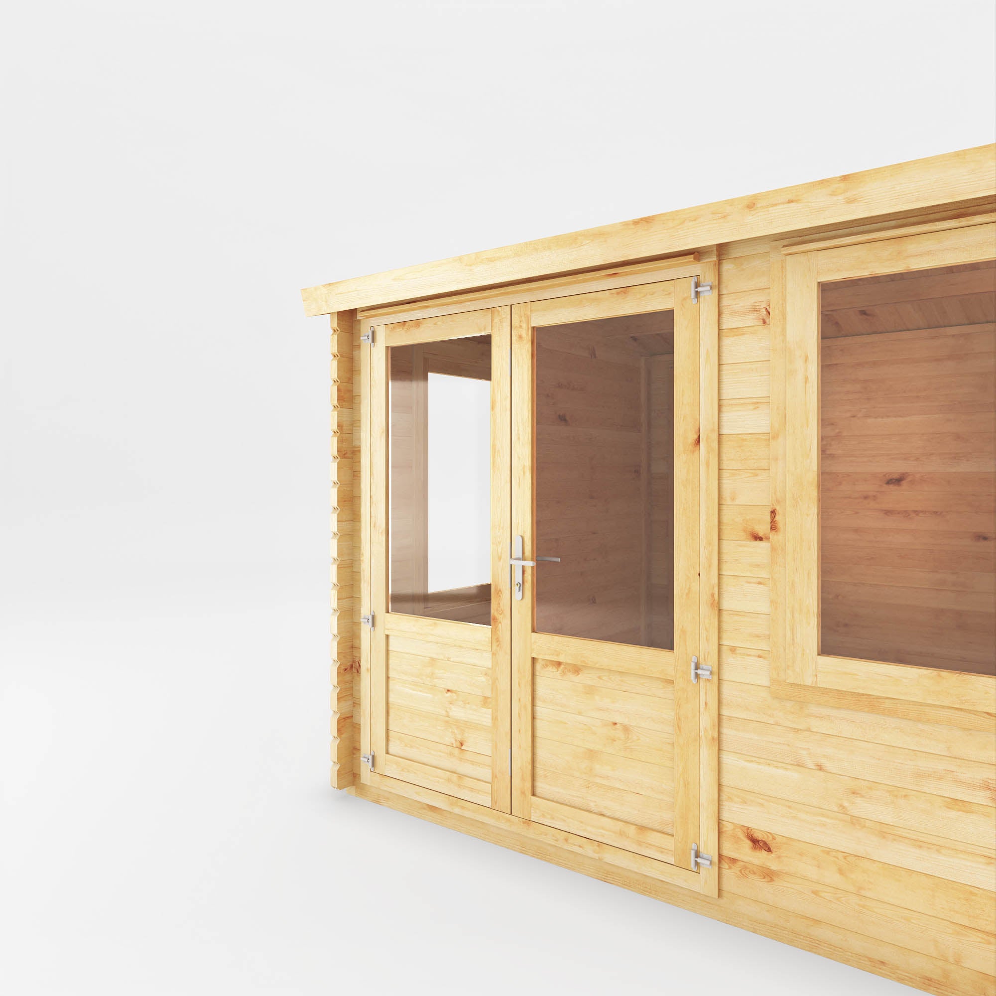 Mercia 34mm Home Office Elite With Side Shed (13x10) (4.1m x 3m) (SI-006-003-0103 EAN 5029442019475)