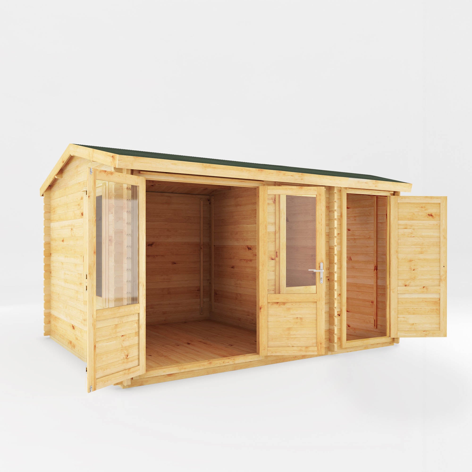 Mercia 34mm Home Office Elite With Side Shed (13x10) (4.1m x 3m) (SI-006-003-0103 EAN 5029442019475)