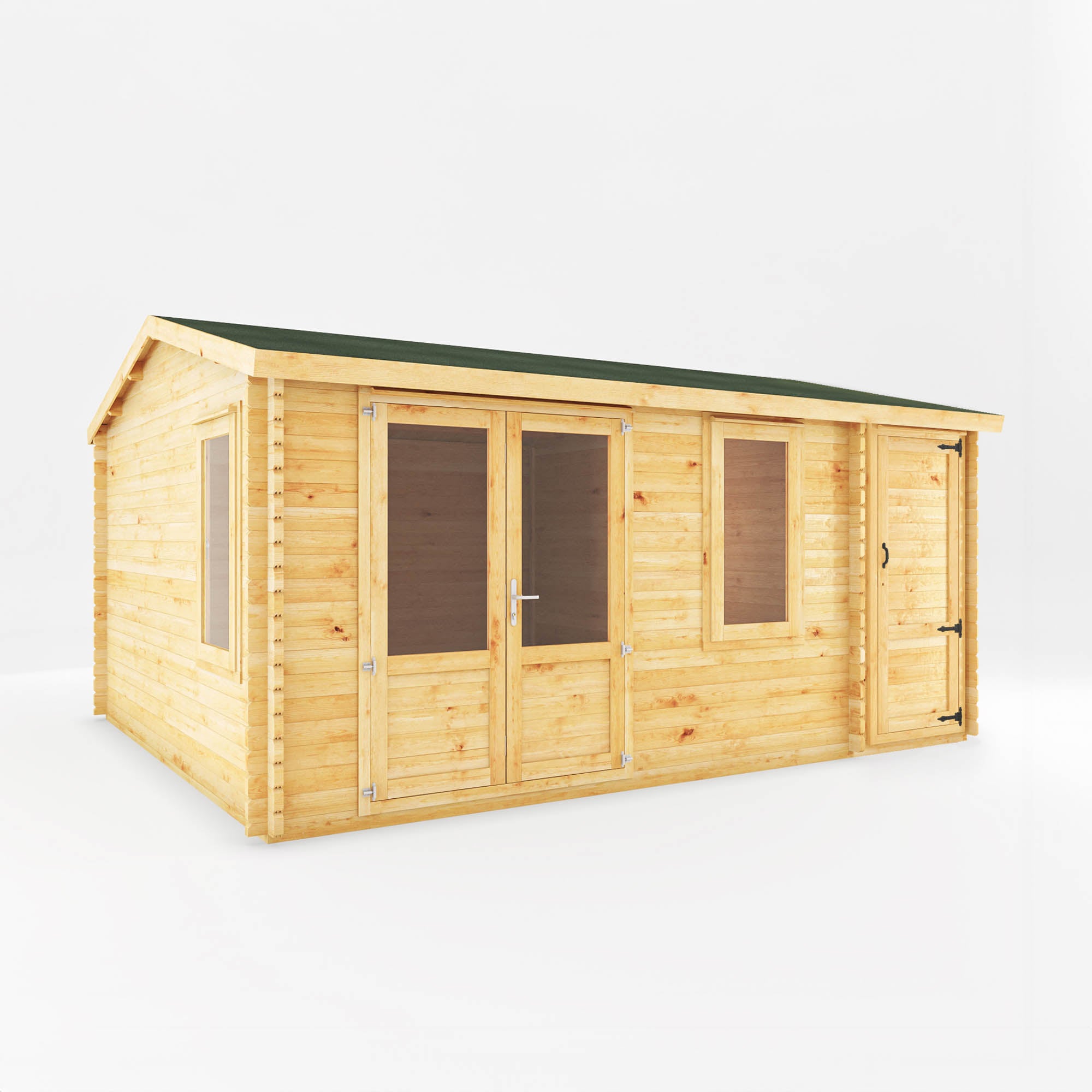 Mercia 34mm Home Office Elite With Side Shed (17x13) (5.1m x 4m) (SI-006-003-0105 EAN 5029442019536)