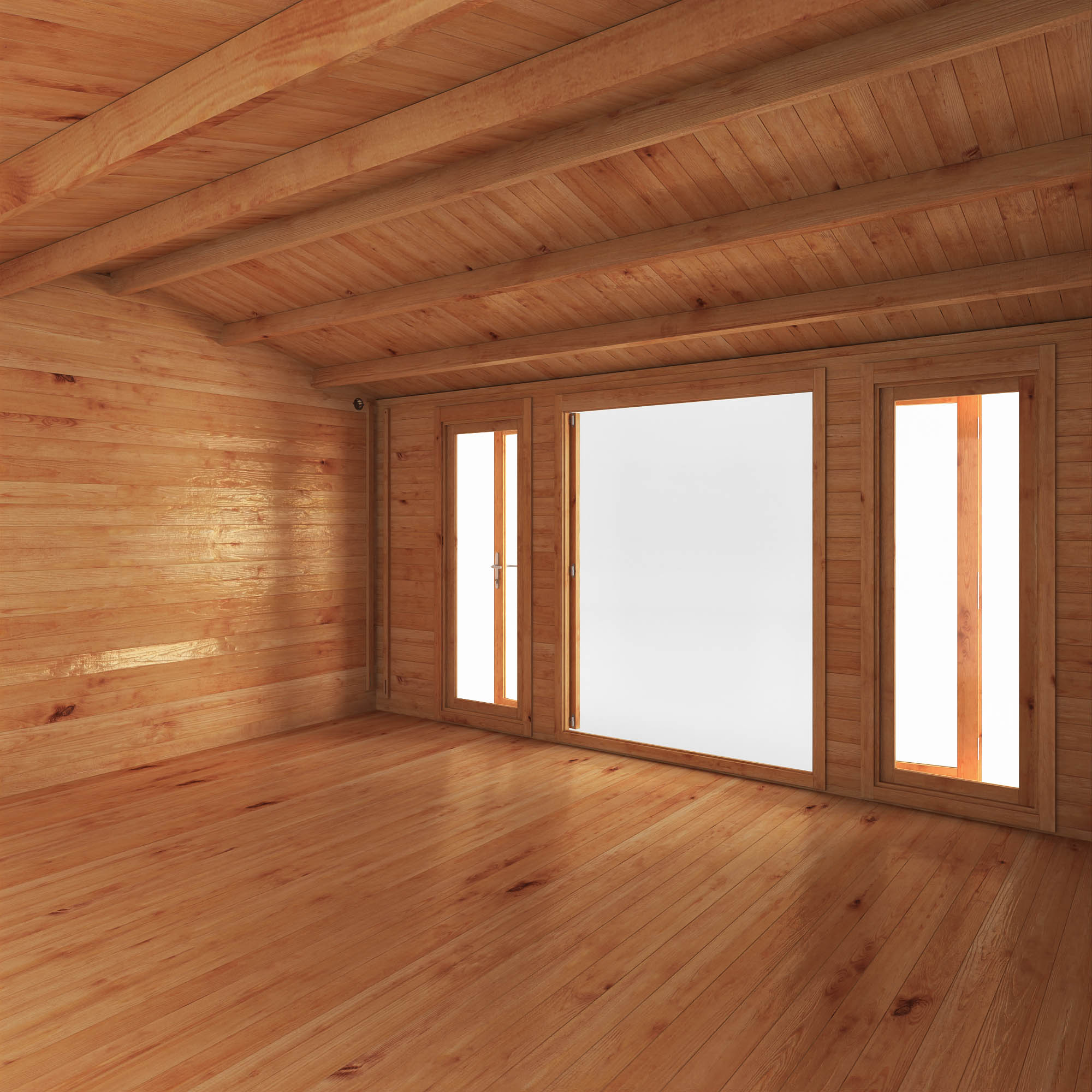 Mercia 34mm Home Office Studio With Side Shed (20x13) (6.1m x 4m) (SI-006-003-0106 EAN 5029442019741)