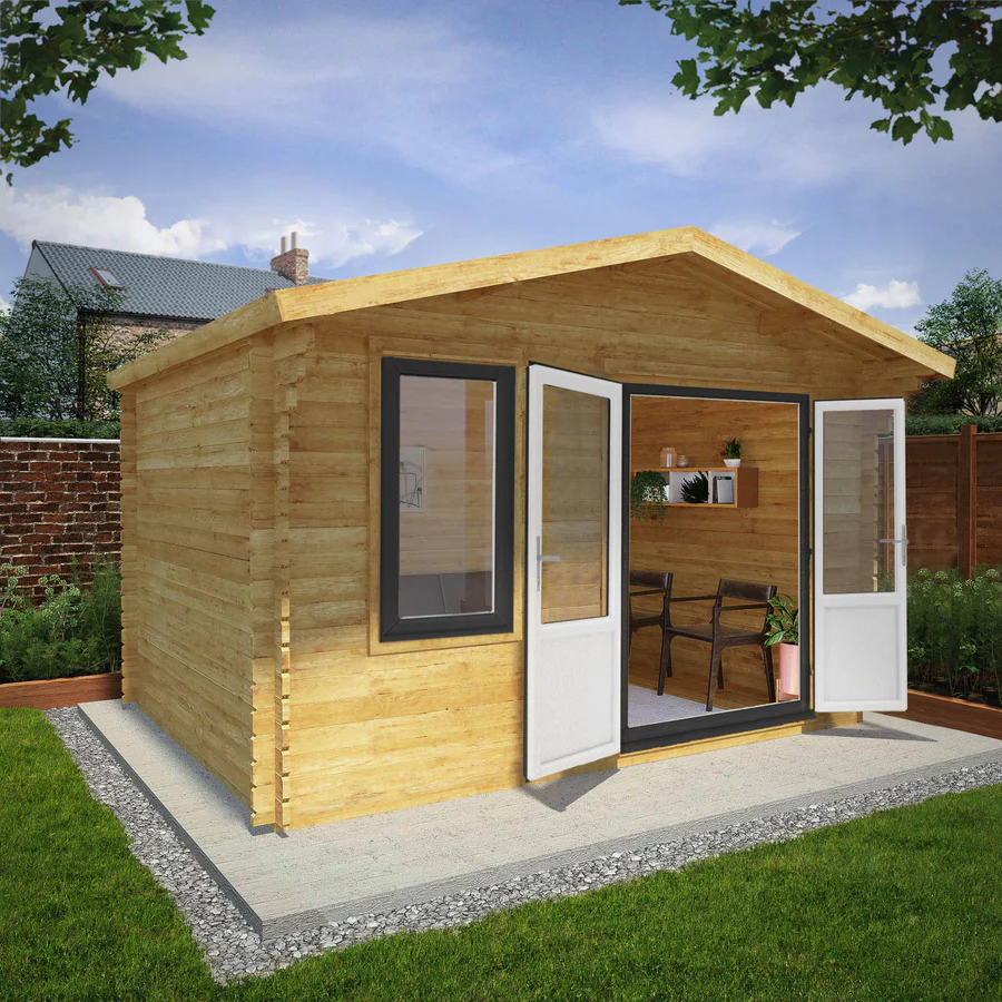Mercia 44mm Retreat Log Cabin (13x10) (4m x 3m) (SI-006-040-0019 EAN 5029442019093)