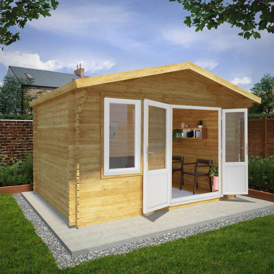 Mercia 44mm Retreat Log Cabin (13x10) (4m x 3m) (SI-006-041-0019 EAN 5029442019079)
