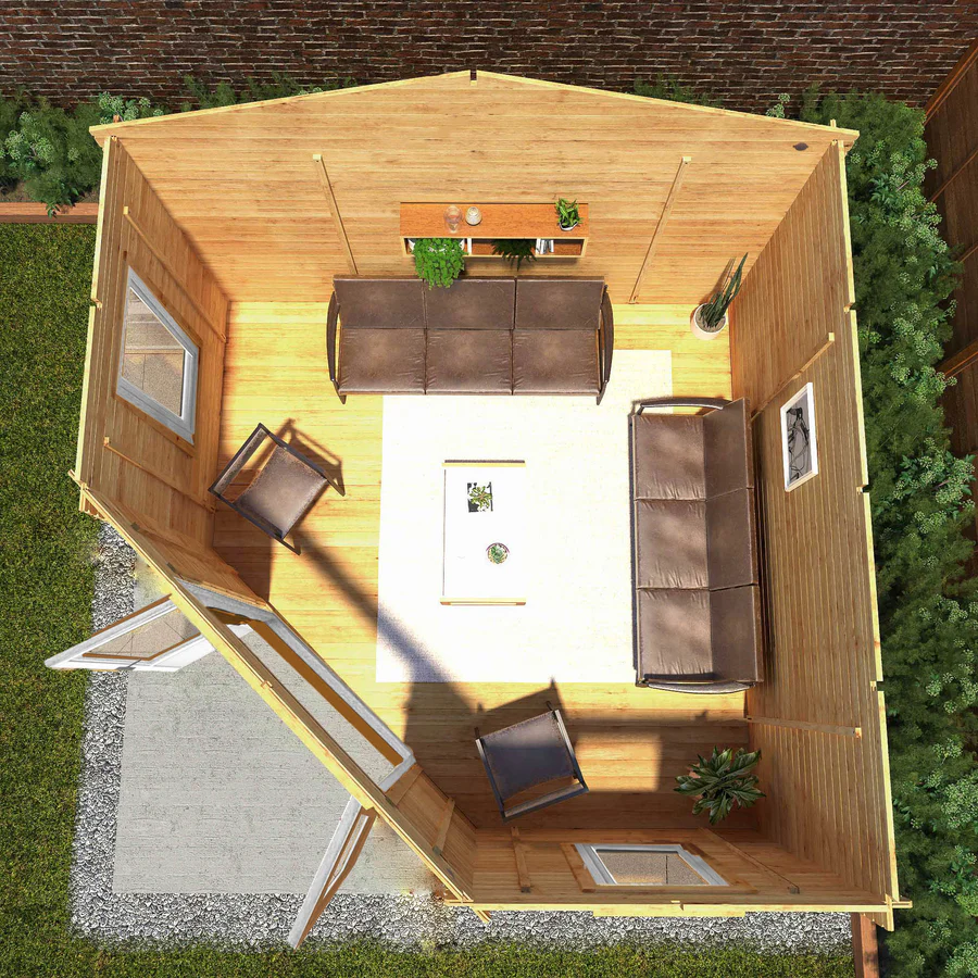 Mercia 44mm Corner Cabin (13x13) (4m x 4m) (SI-006-042-0022 EAN 5029442019260)