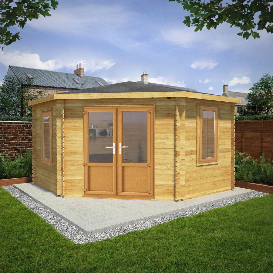 Mercia 44mm Corner Cabin (13x13) (4m x 4m) (SI-006-042-0022 EAN 5029442019260)
