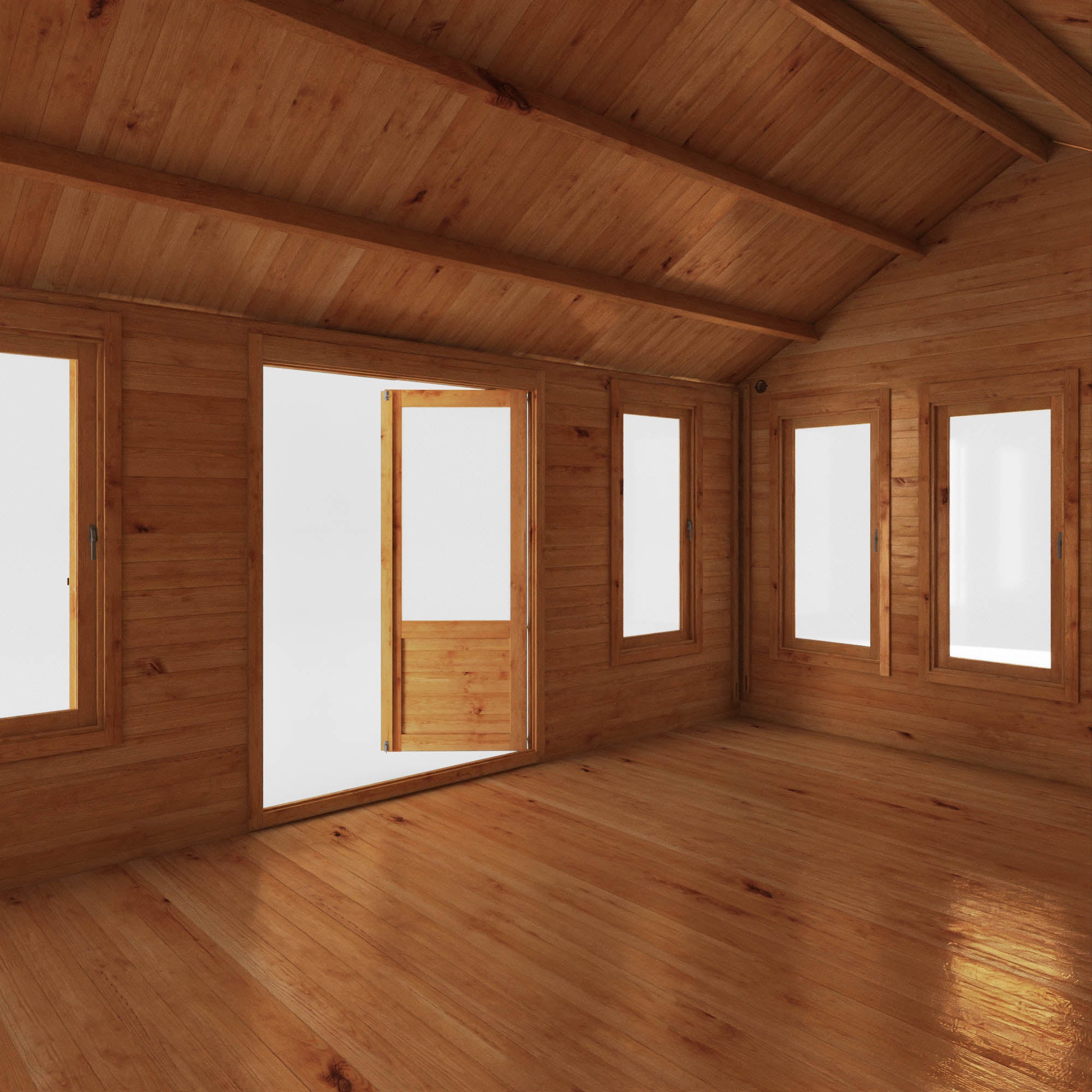 Mercia 44mm Clock Tower Log Cabin (17x13) (5.3m x 4m) (SI-006-004-0103 EAN 5029442019857)