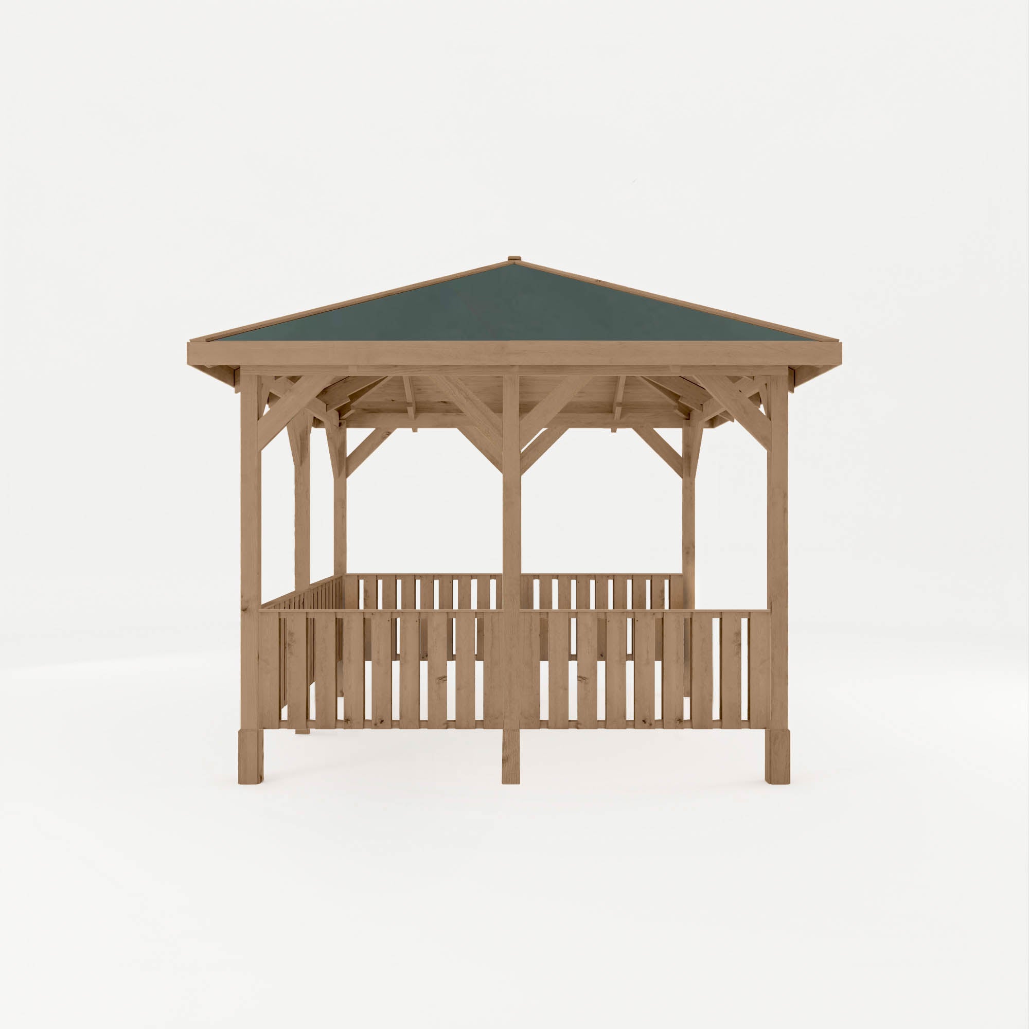 Mercia Thorpe Gazebo With Vertical Rails (3m x 3m) (SI-012-002-0011 - EAN 5029442020020)