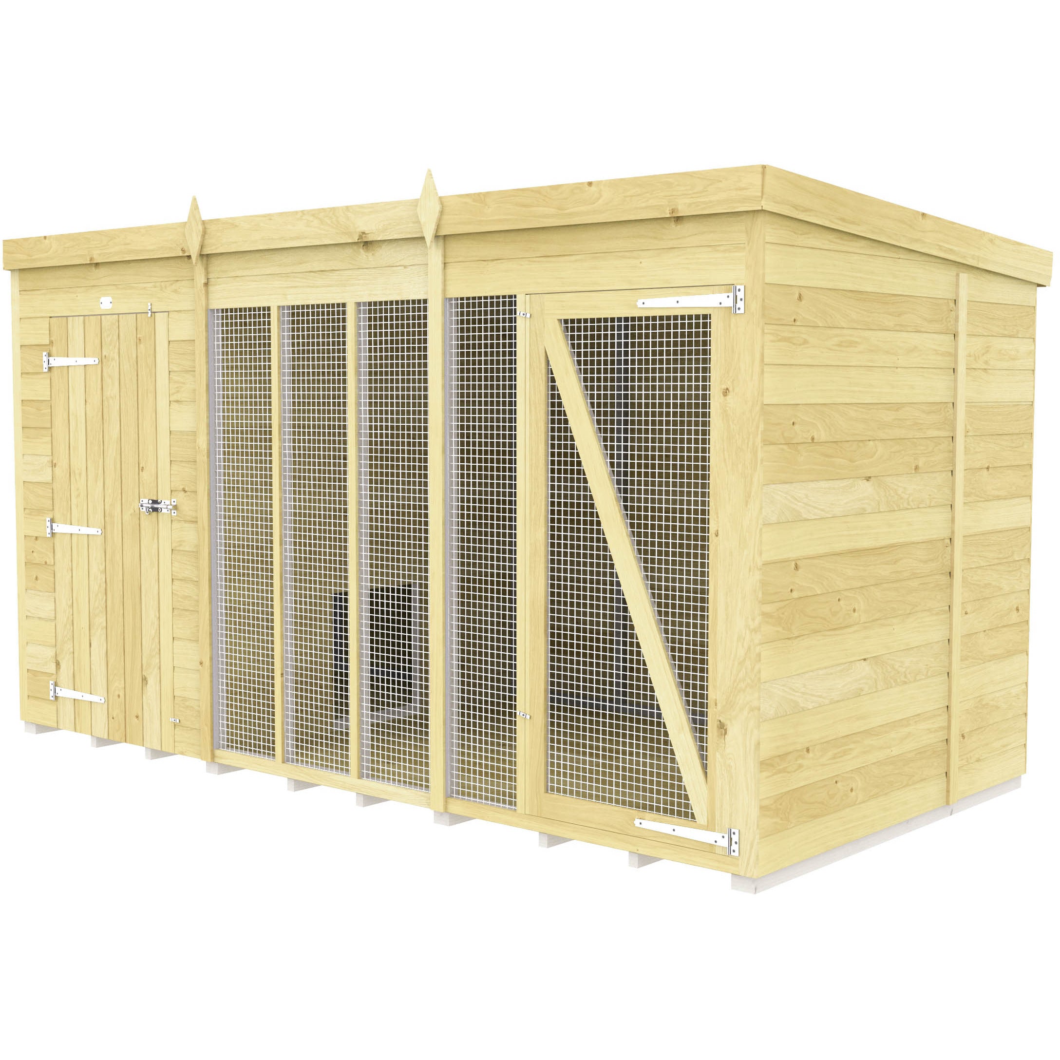 Total Sheds (12x6) Dog Kennel And Run (Full Height)