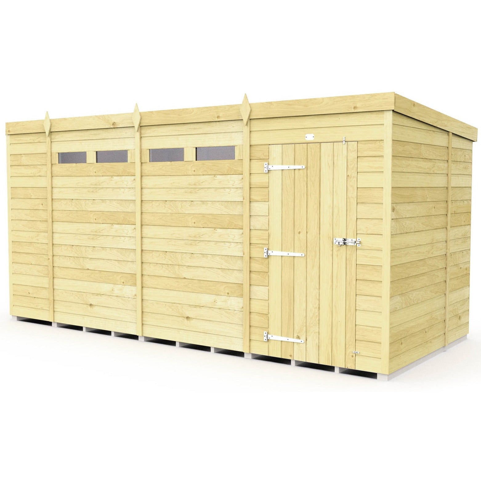 Total Sheds (14x5) Pressure Treated Pent Security Shed