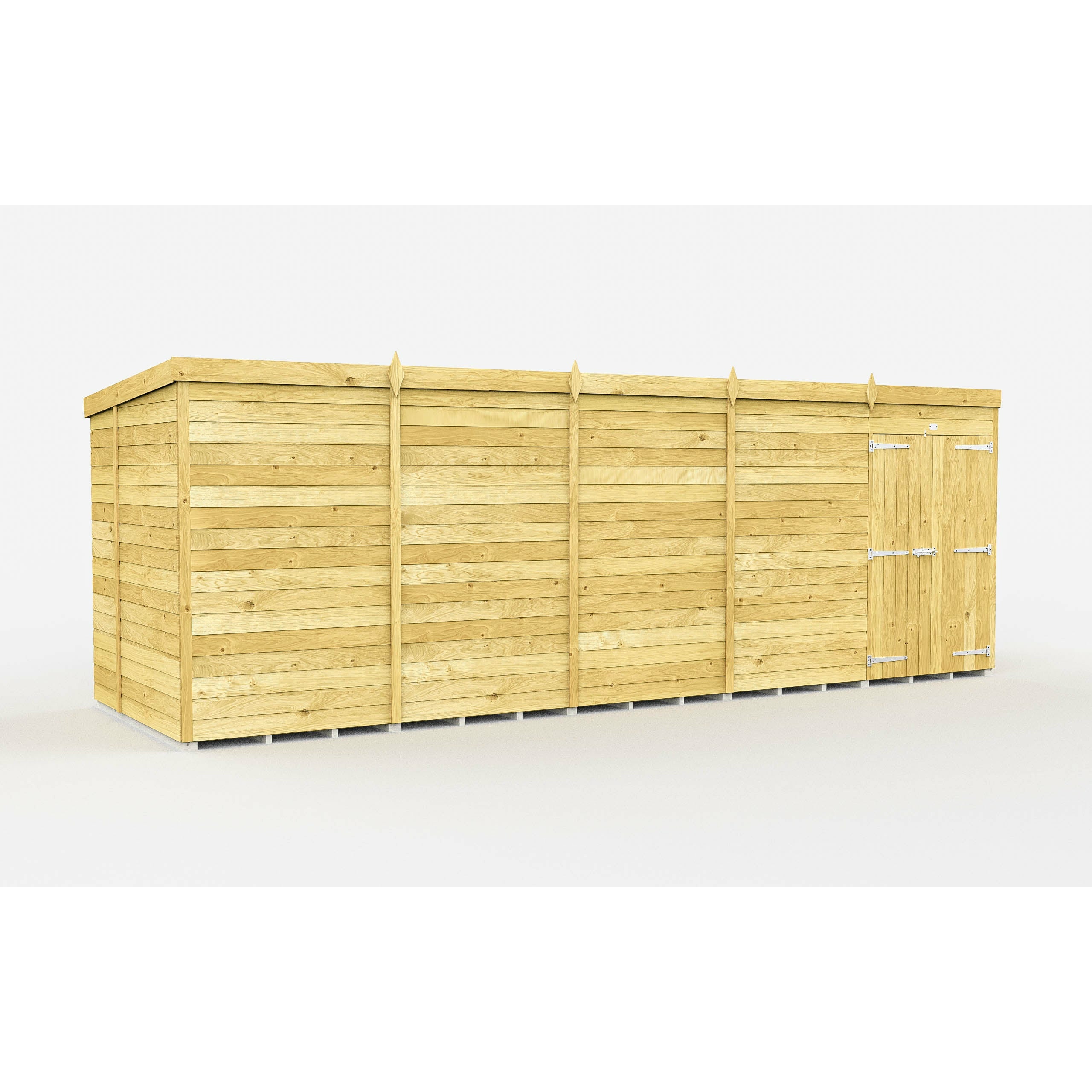 Total Sheds (19x7) Pressure Treated Pent Shed